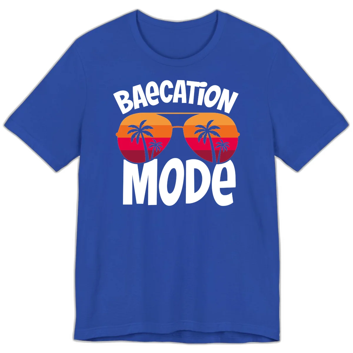 Bagcation Mode Tropical Vibes Premium T-Shirt in True Royal