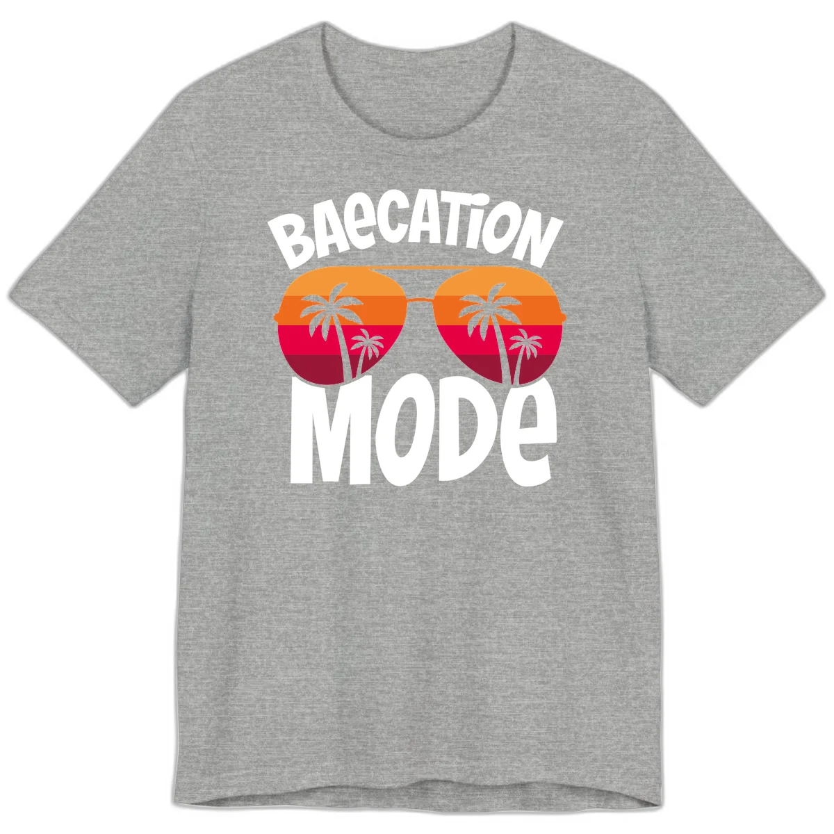 Bagcation Mode Tropical Vibes Premium T-Shirt in Athletic Heather