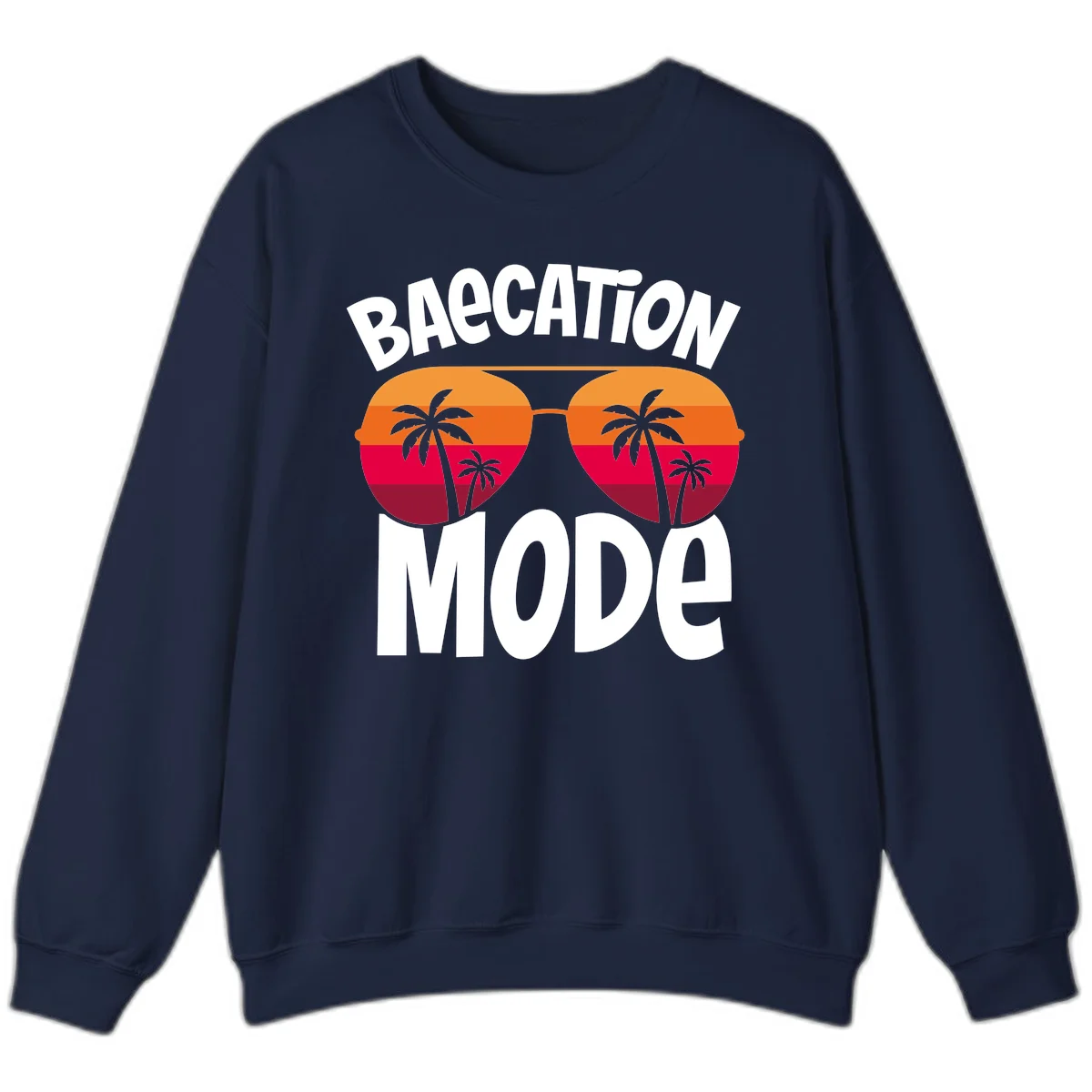 Bagcation Mode Tropical Vibes Sweatshirt in Navy