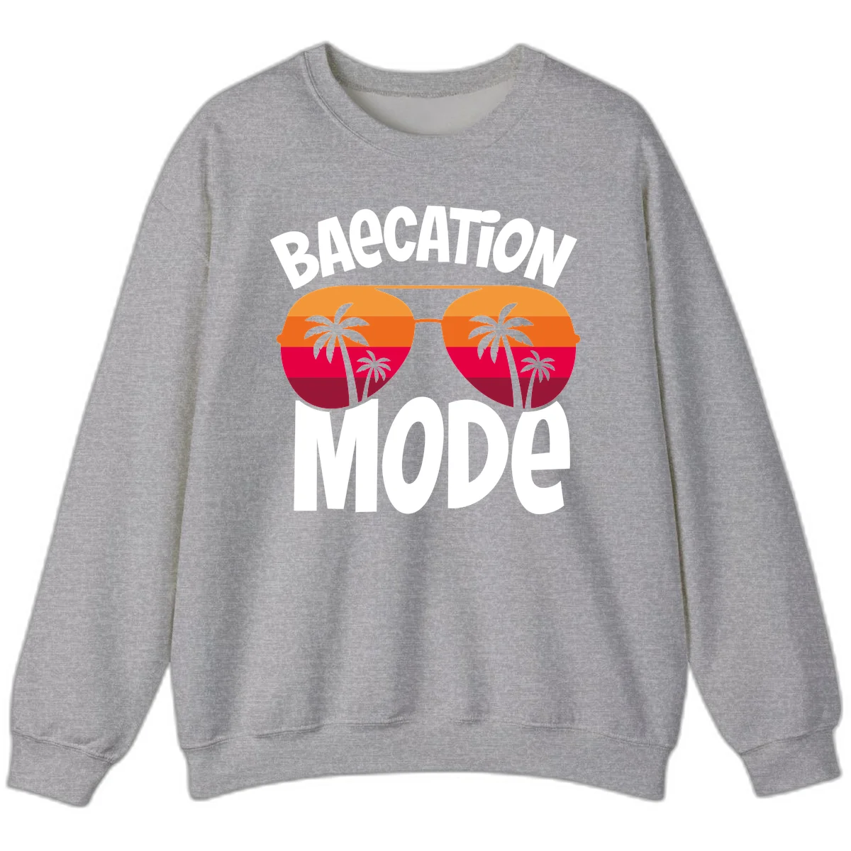 Bagcation Mode Tropical Vibes Sweatshirt in Sport Grey