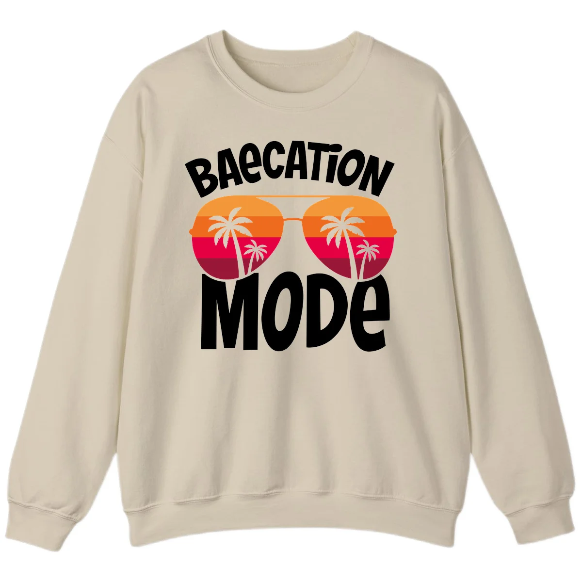 Bagcation Mode Tropical Vibes Sweatshirt in Sand