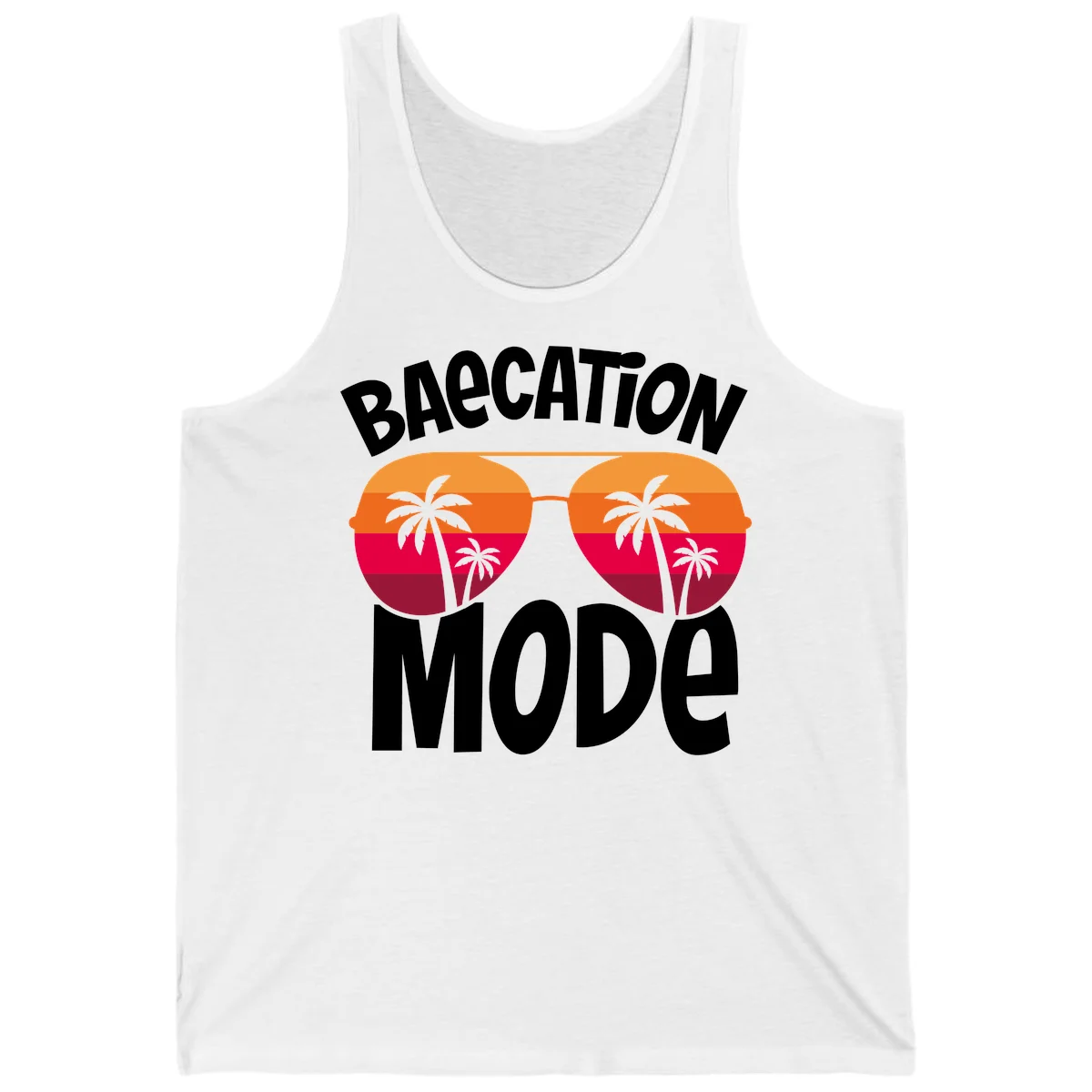 Bagcation Mode Tropical Vibes Tank in White