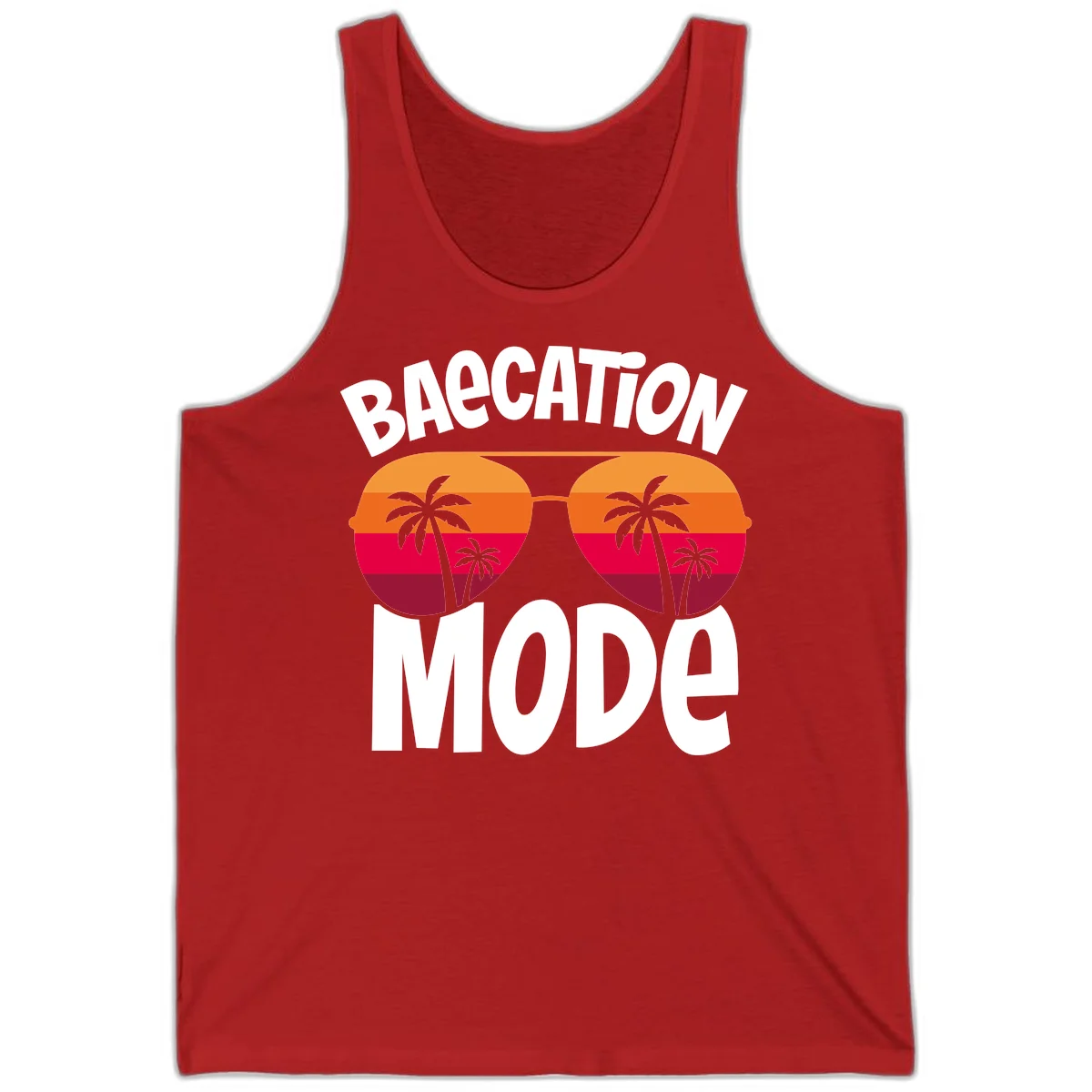 Bagcation Mode Tropical Vibes Tank in Red