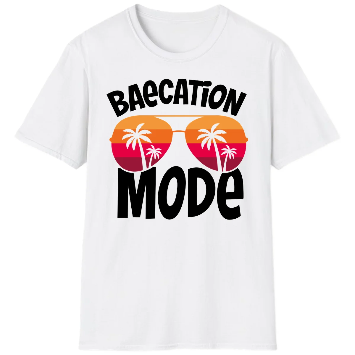 Bagcation Mode Tropical Vibes T-Shirt in White