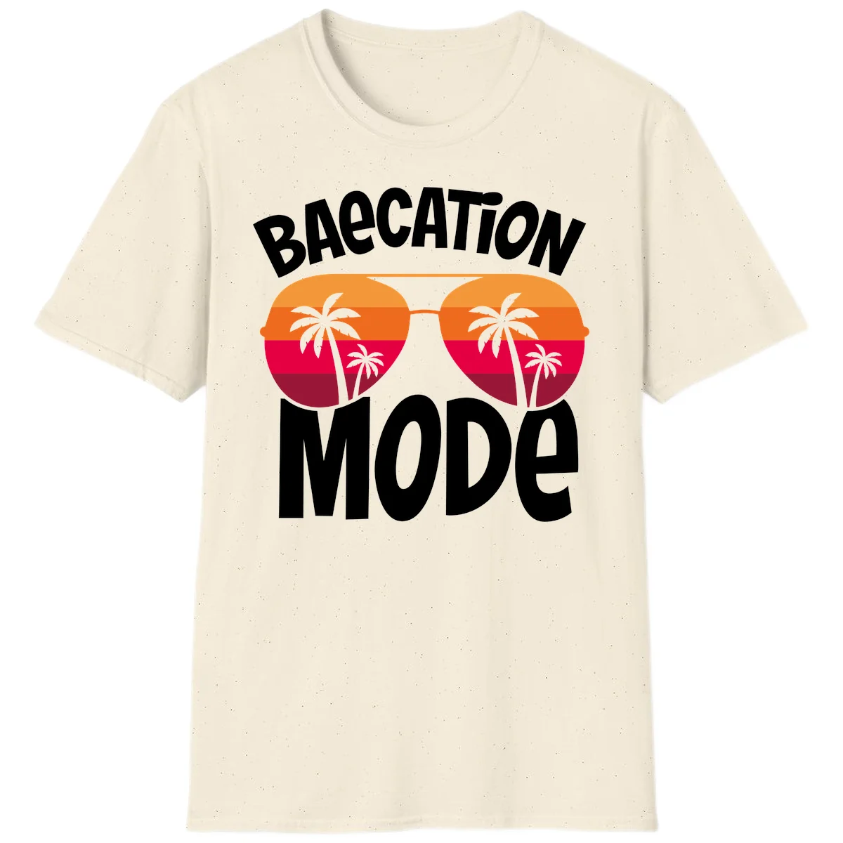Bagcation Mode Tropical Vibes T-Shirt in Natural