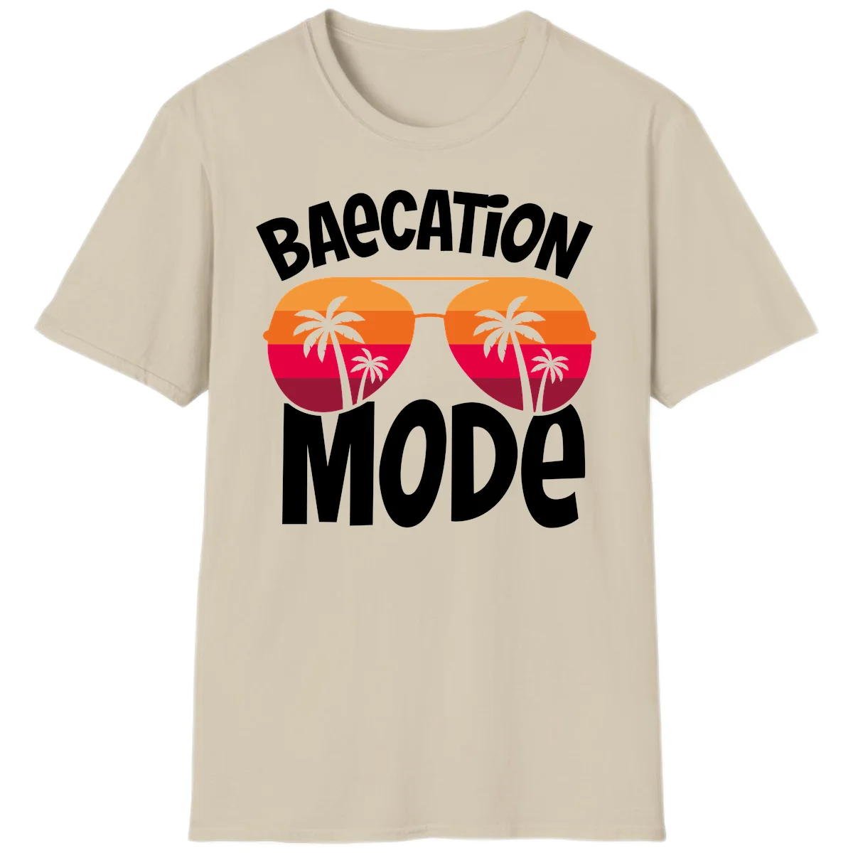 Bagcation Mode Tropical Vibes T-Shirt in Sand