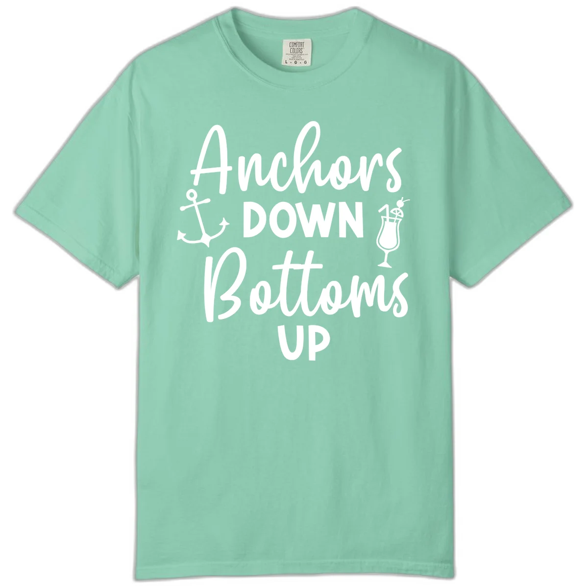 Anchors Down Bottoms Up Comfort Color in Island Reef