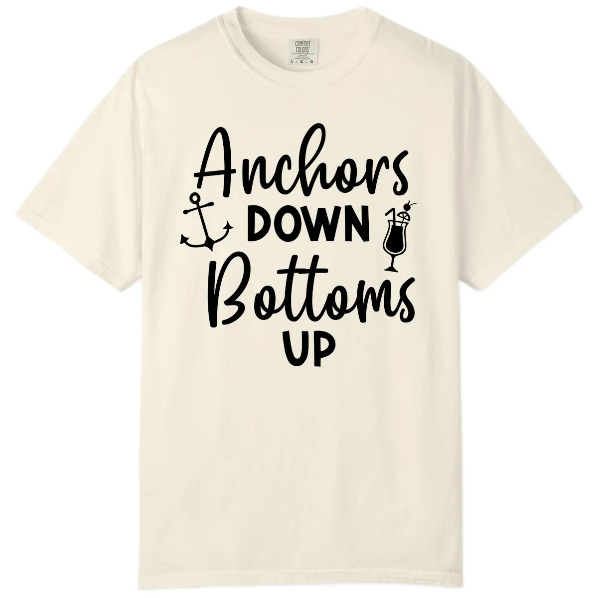 Anchors Down Bottoms Up Comfort Color in Ivory