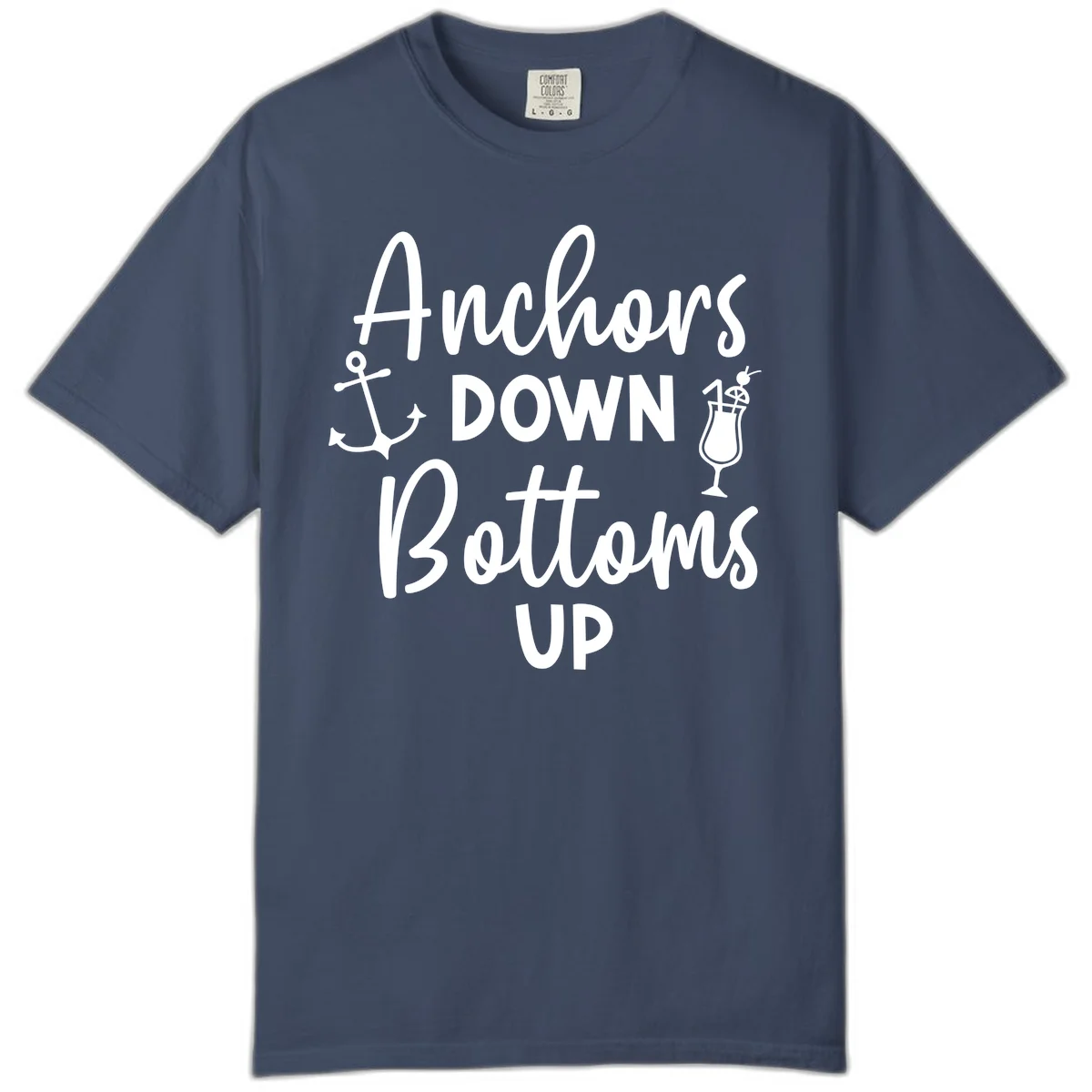 Anchors Down Bottoms Up Comfort Color in Midnight