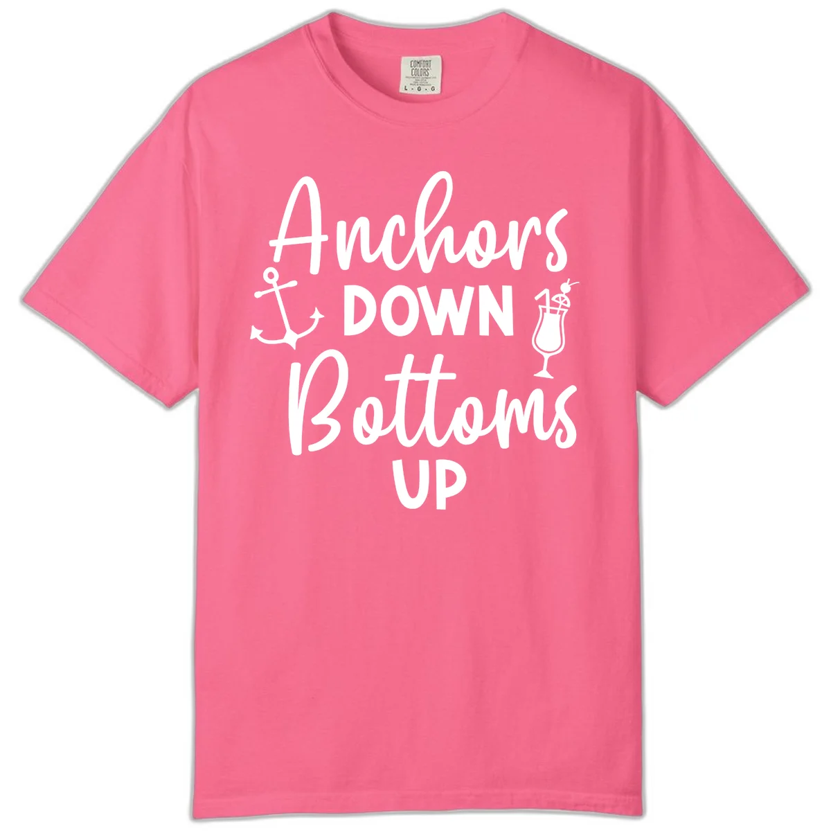 Anchors Down Bottoms Up Comfort Color in Crunchberry