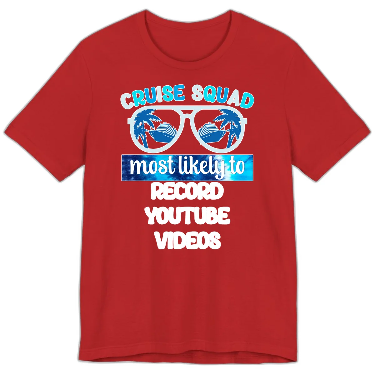 Cruise Squad Most Likely To Record Premium T-Shirt in Red