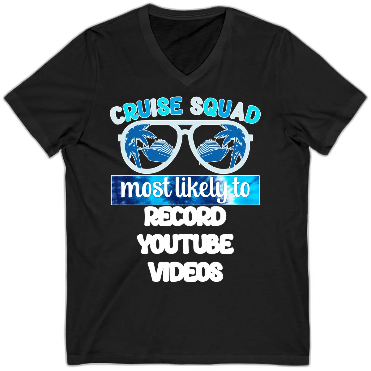 Cruise Squad Most Likely To Record V-Neck in Black