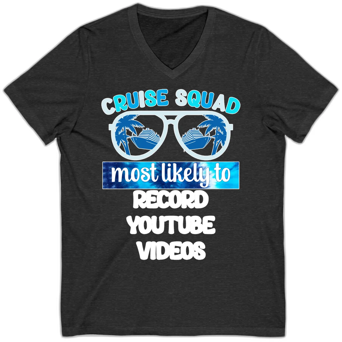 Cruise Squad Most Likely To Record V-Neck in Dark Grey Heather