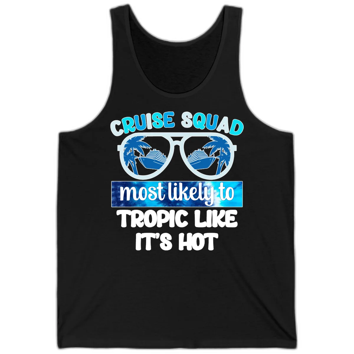 Cruise Squad Tropic Like It's Hot Tank in Black