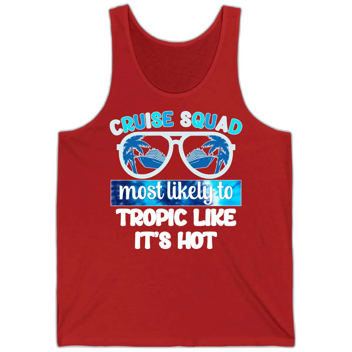 Cruise Squad Tropic Like It's Hot Tank in Red