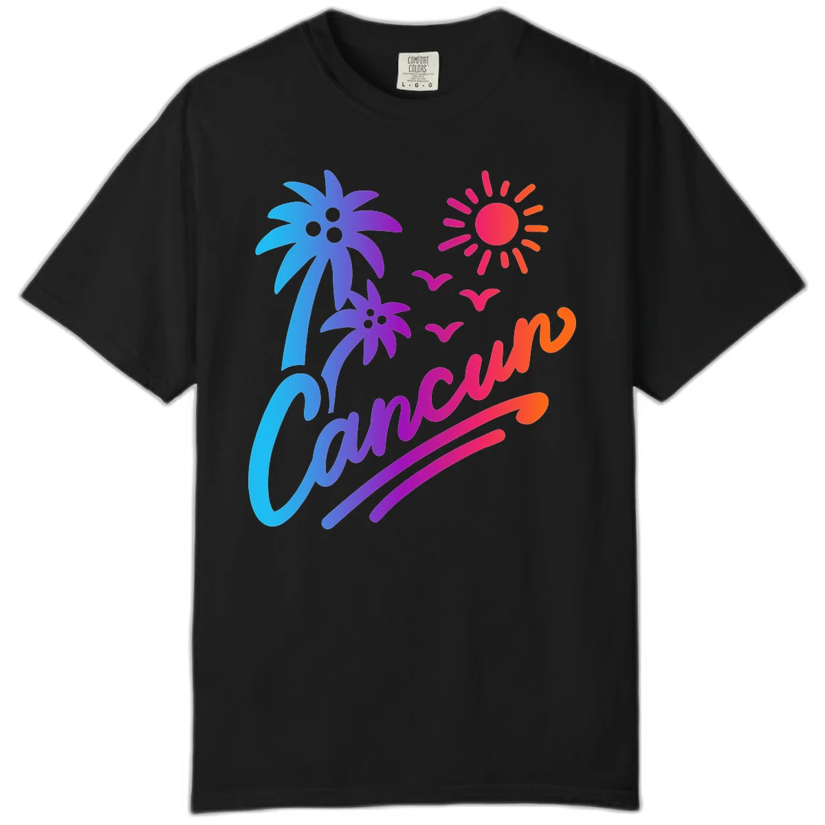 Tropical Paradise Cruise Vibes Comfort Color in Black