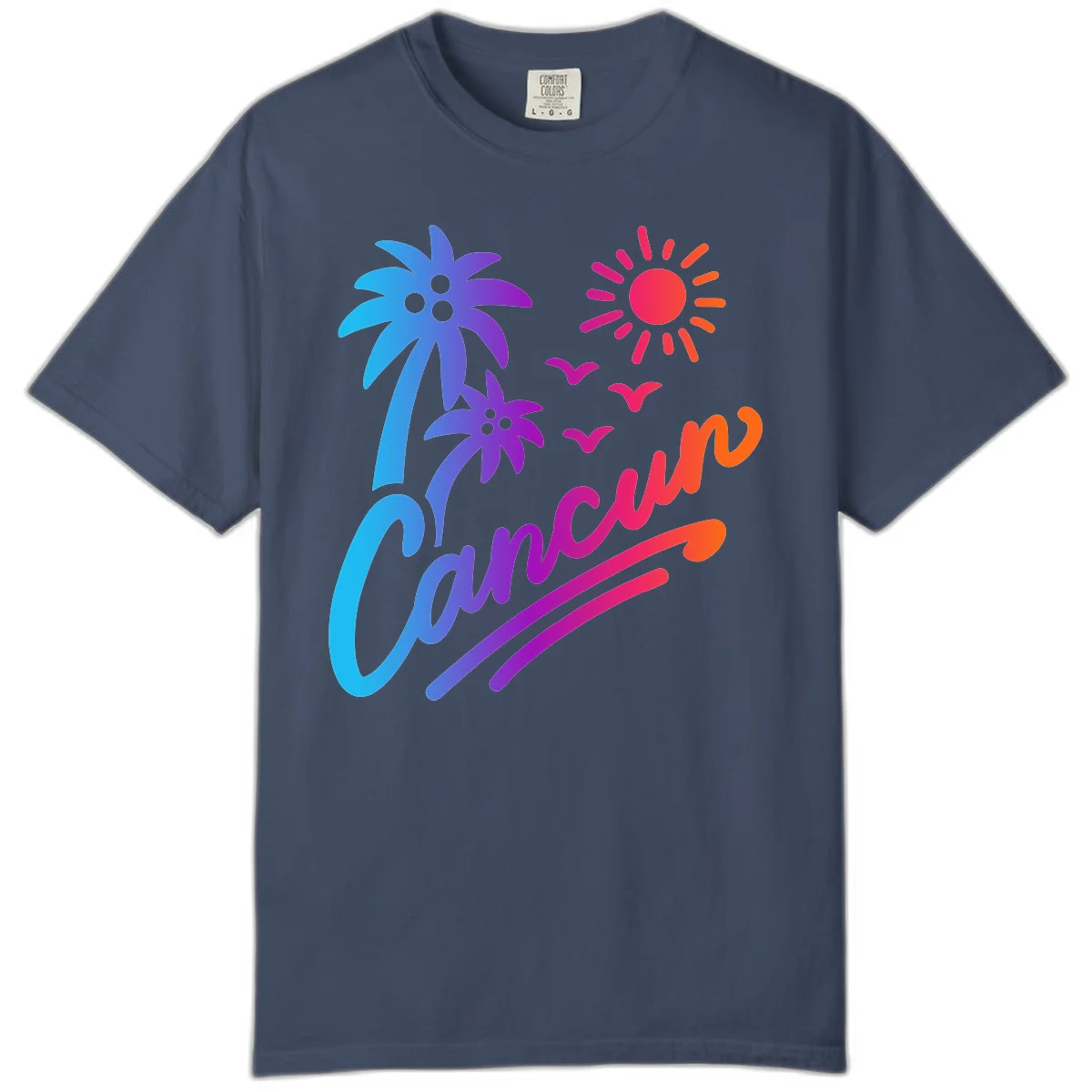 Tropical Paradise Cruise Vibes Comfort Color in Midnight