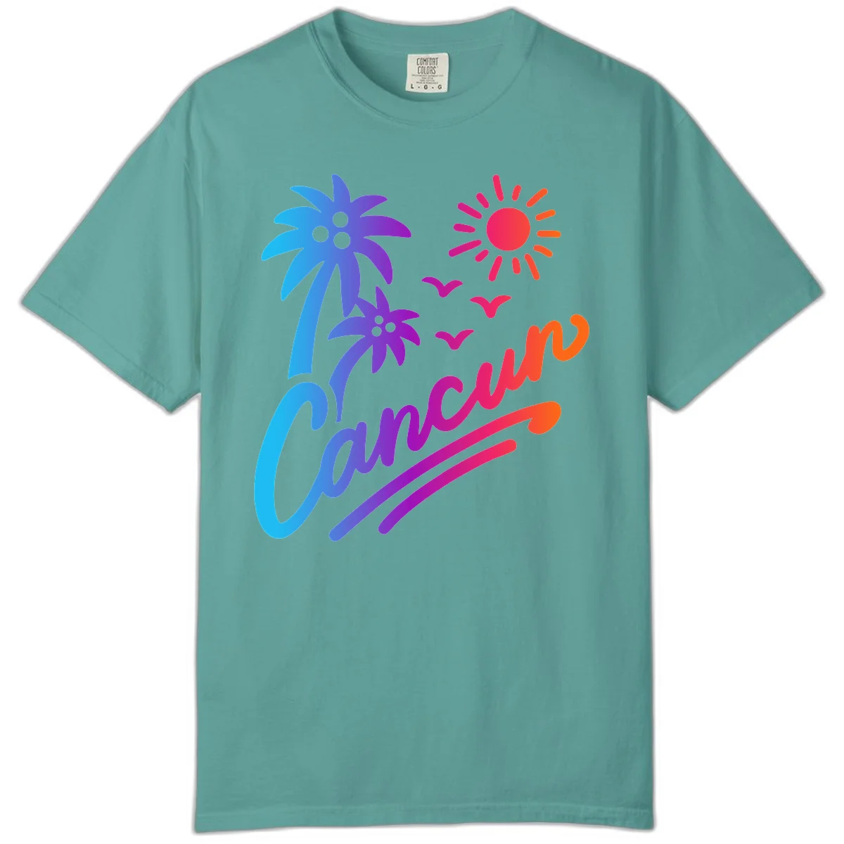 Tropical Paradise Cruise Vibes Comfort Color in Seafoam