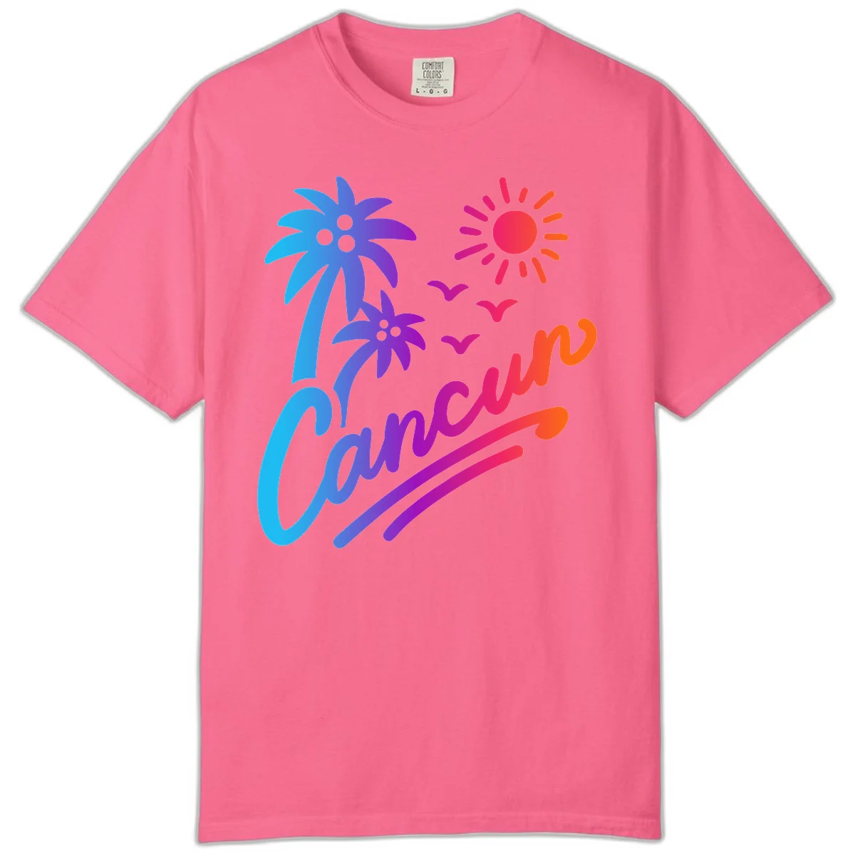 Tropical Paradise Cruise Vibes Comfort Color in Crunchberry