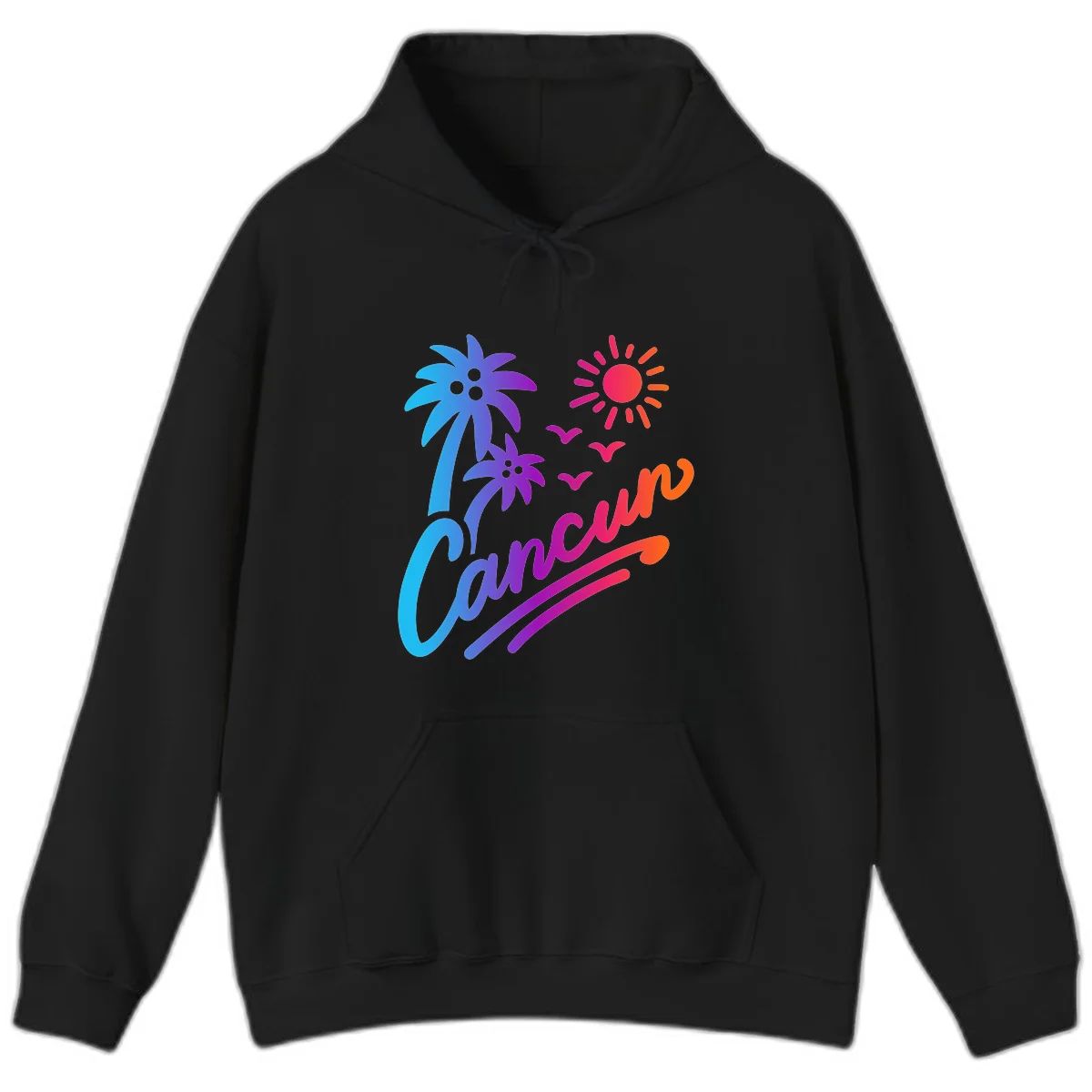 Tropical Paradise Cruise Vibes Hoodie in Black