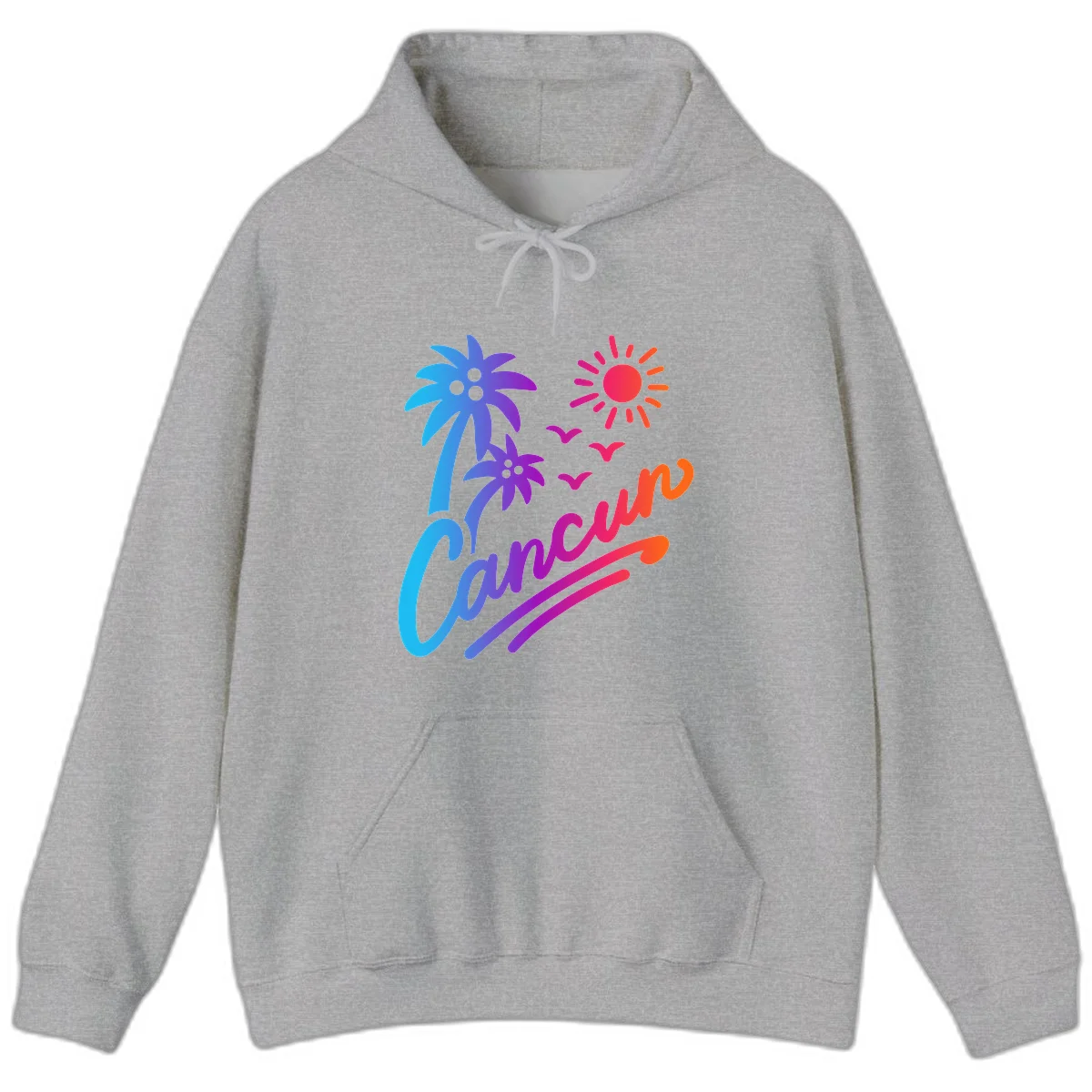 Tropical Paradise Cruise Vibes Hoodie in Sport Grey