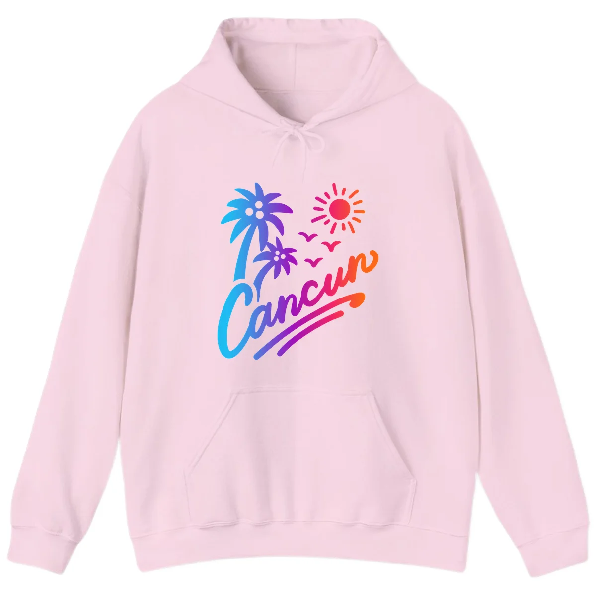 Tropical Paradise Cruise Vibes Hoodie in Light Pink