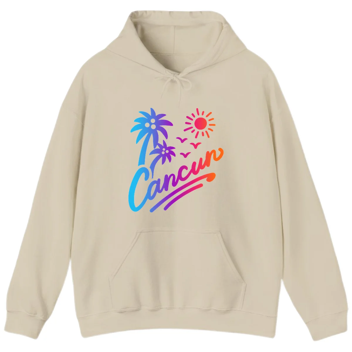 Tropical Paradise Cruise Vibes Hoodie in Sand