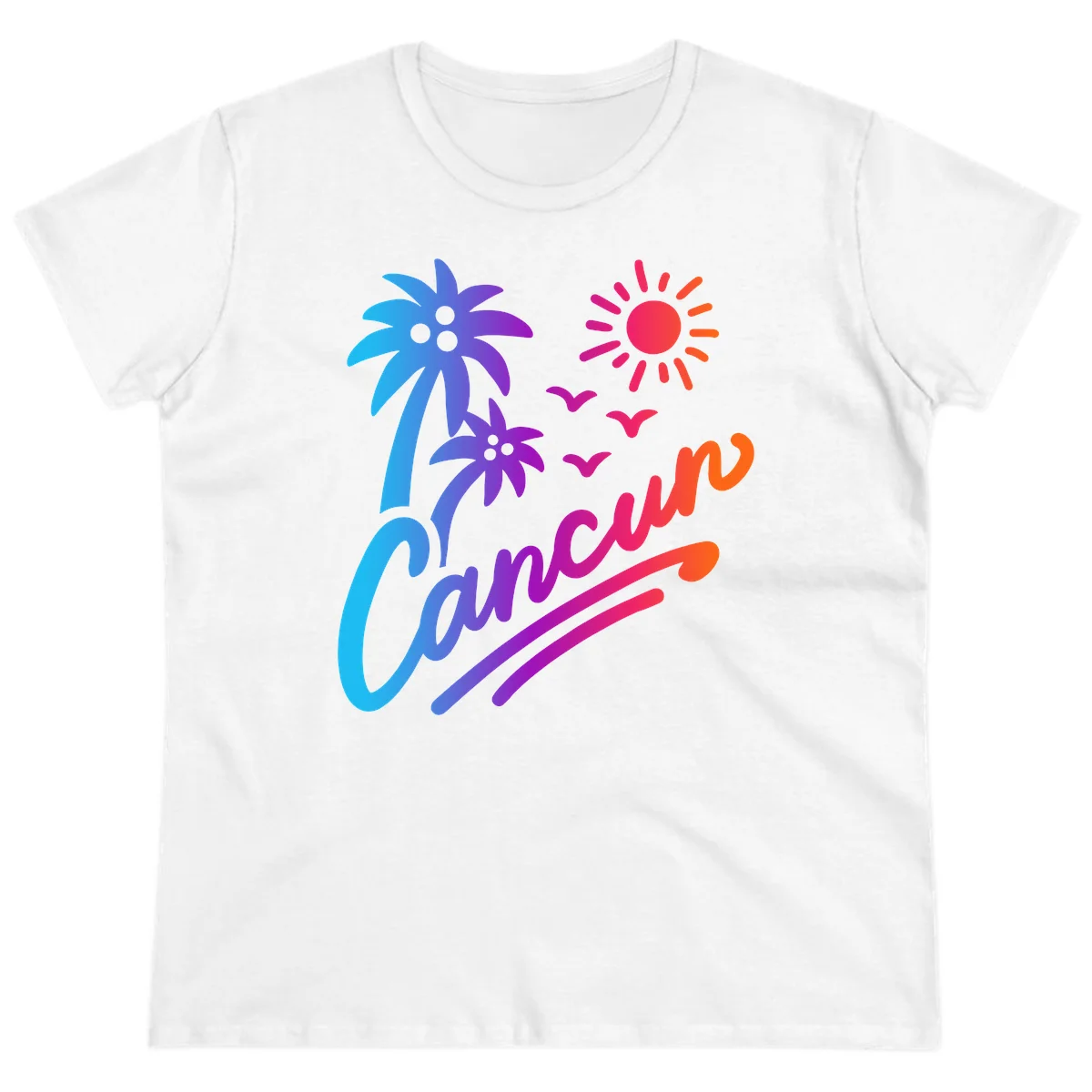 Tropical Paradise Cruise Vibes Ladies Tee in White