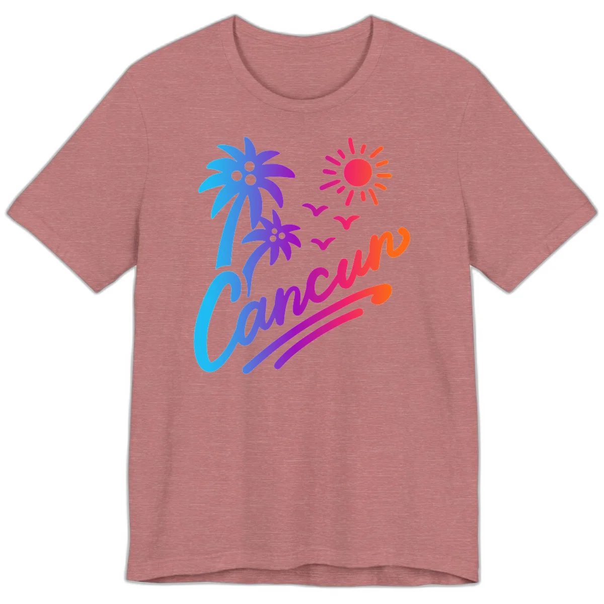 Tropical Paradise Cruise Vibes Premium T-Shirt in Heather Mauve
