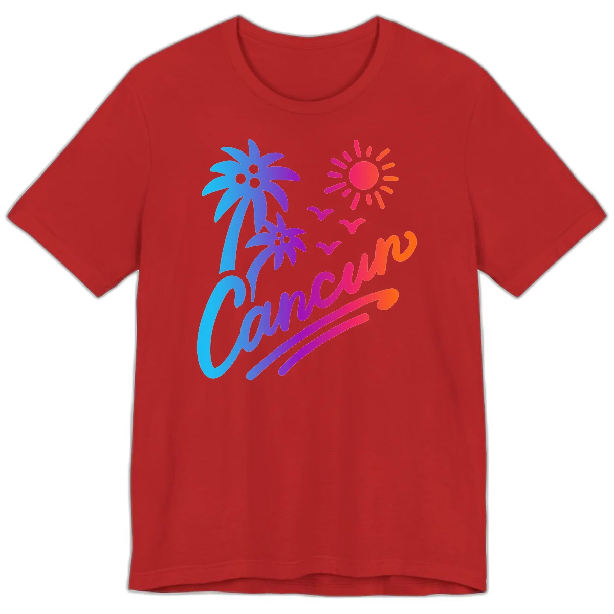 Tropical Paradise Cruise Vibes Premium T-Shirt in Red