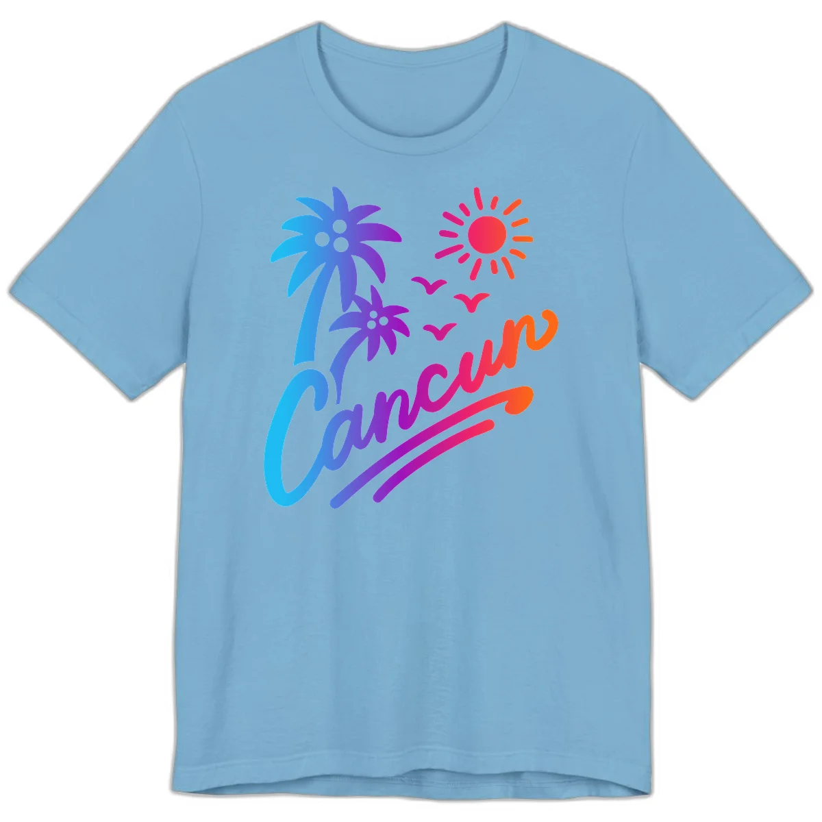 Tropical Paradise Cruise Vibes Premium T-Shirt in Ocean Blue