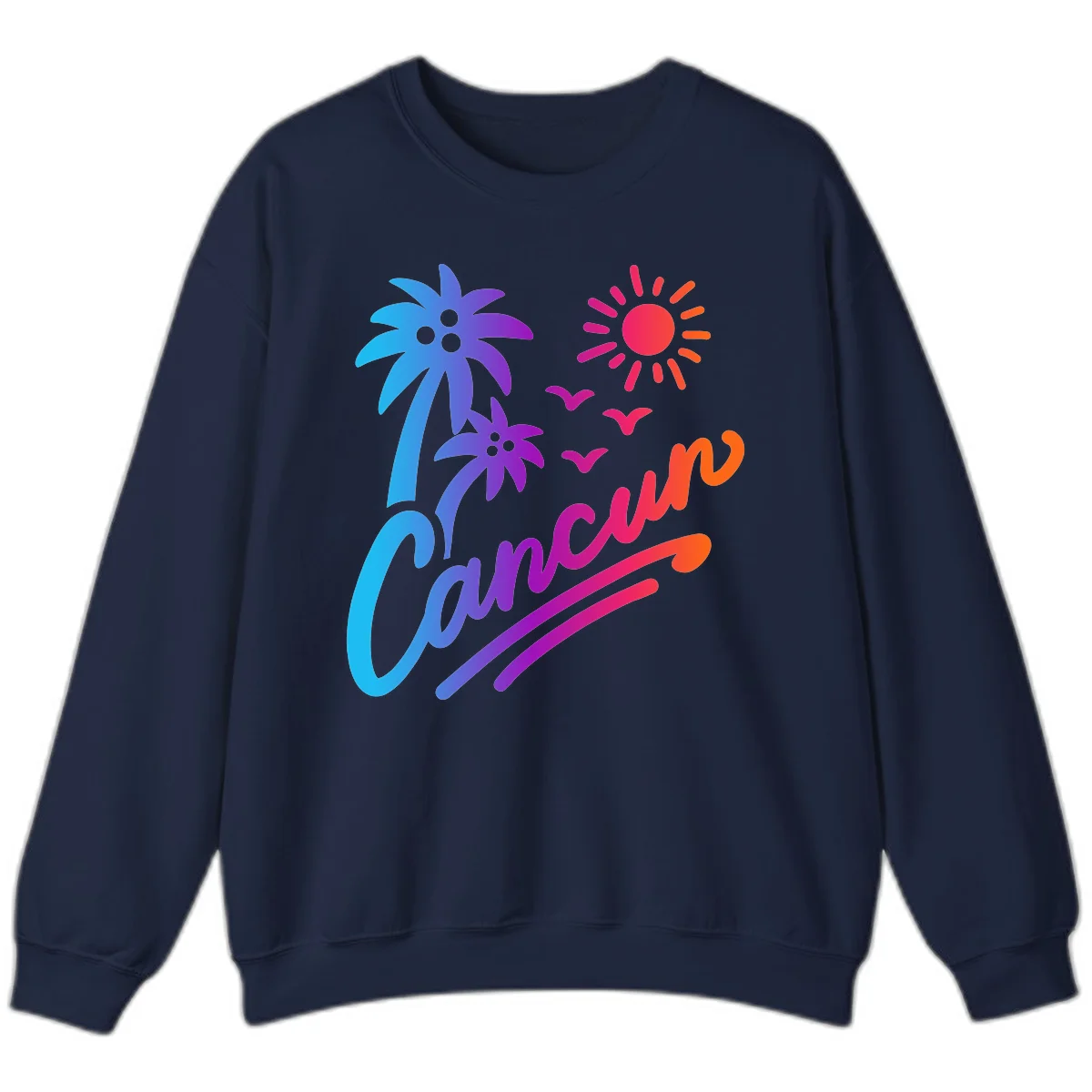 Tropical Paradise Cruise Vibes Sweatshirt in Navy