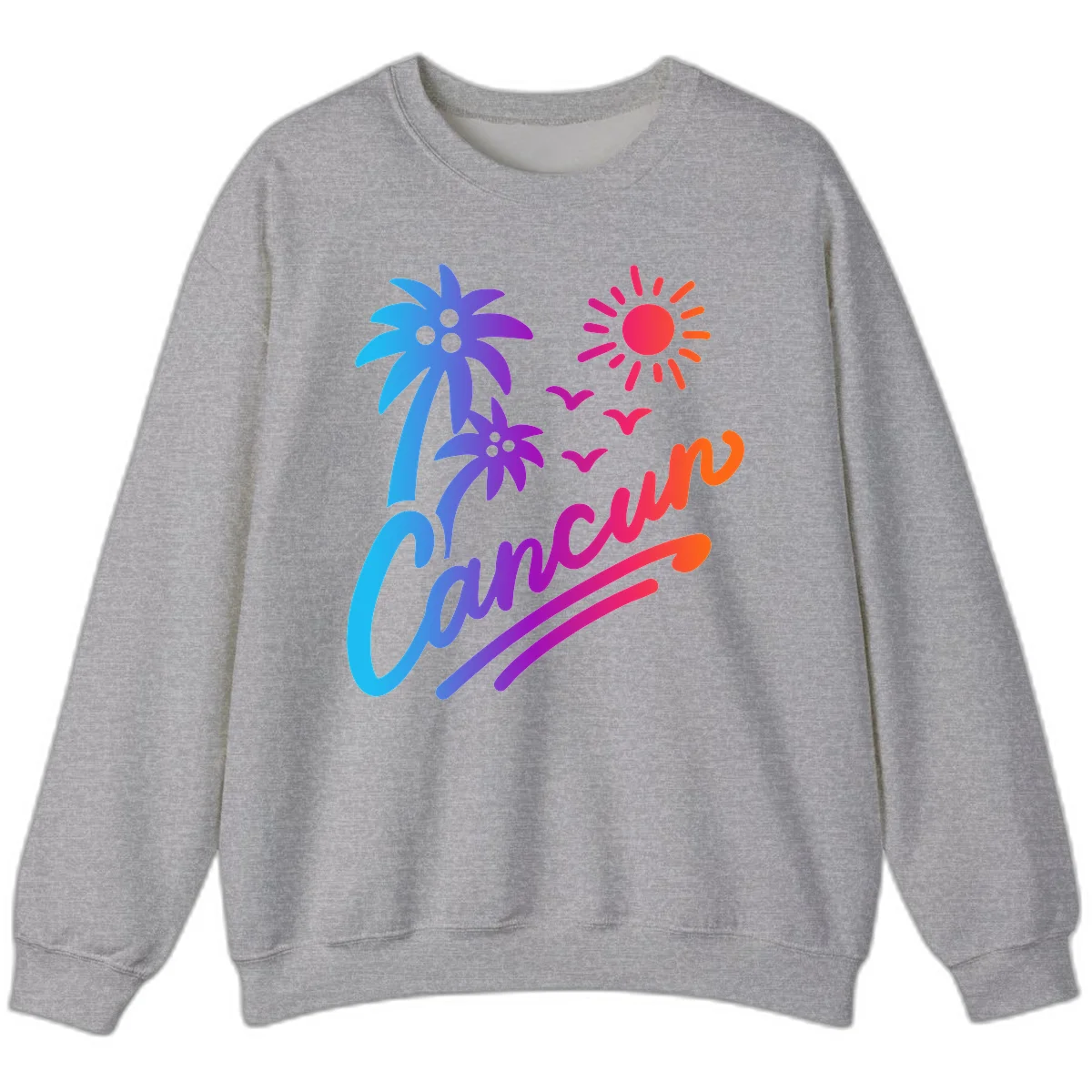 Tropical Paradise Cruise Vibes Sweatshirt in Sport Grey