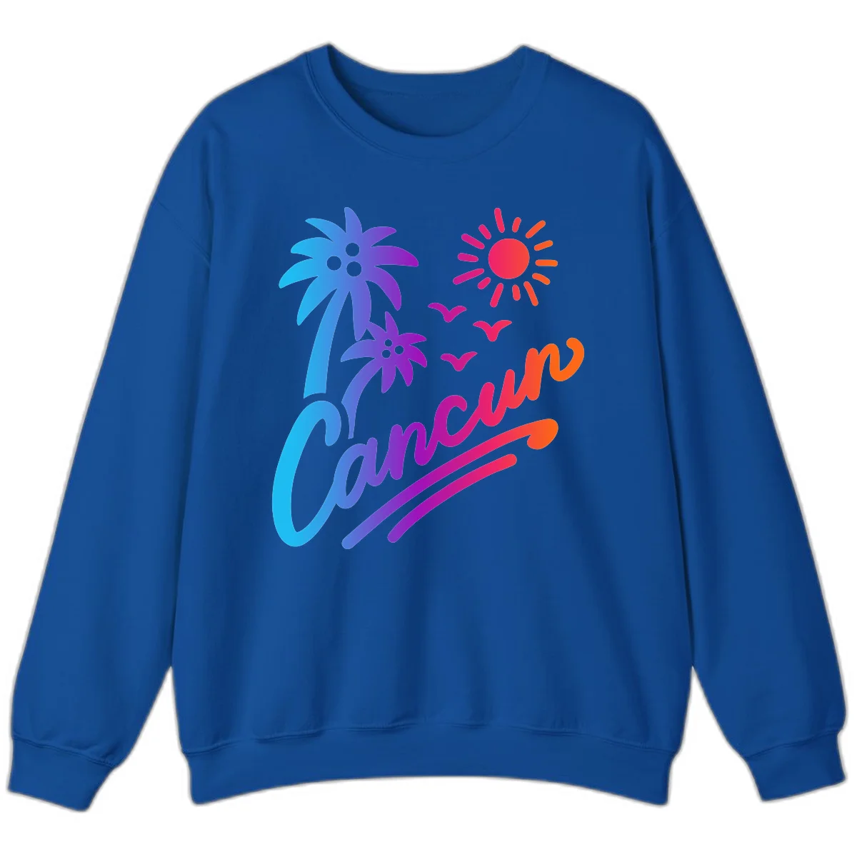 Tropical Paradise Cruise Vibes Sweatshirt in Royal