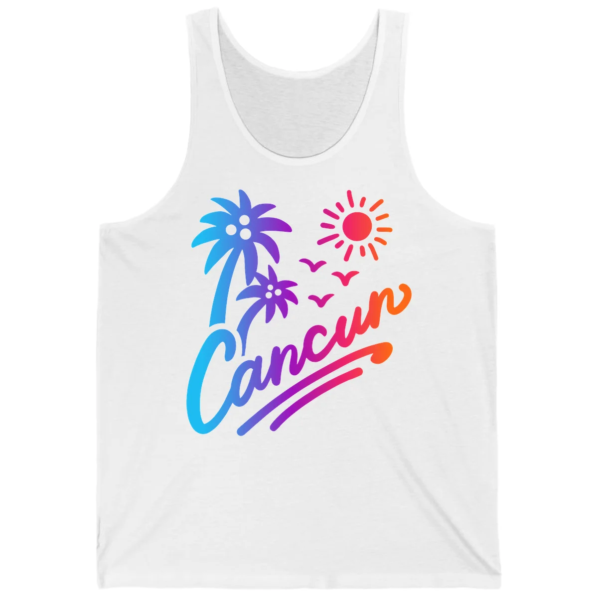 Tropical Paradise Cruise Vibes Tank in White