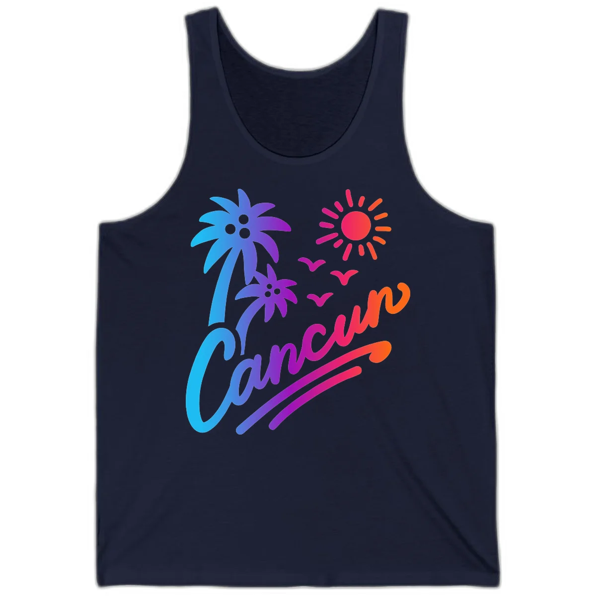Tropical Paradise Cruise Vibes Tank in Navy