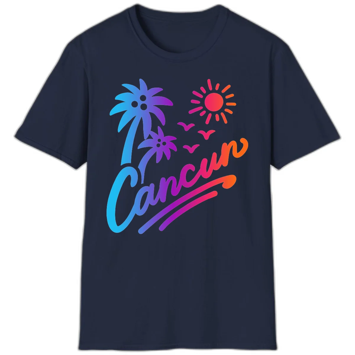 Tropical Paradise Cruise Vibes T-Shirt in Navy