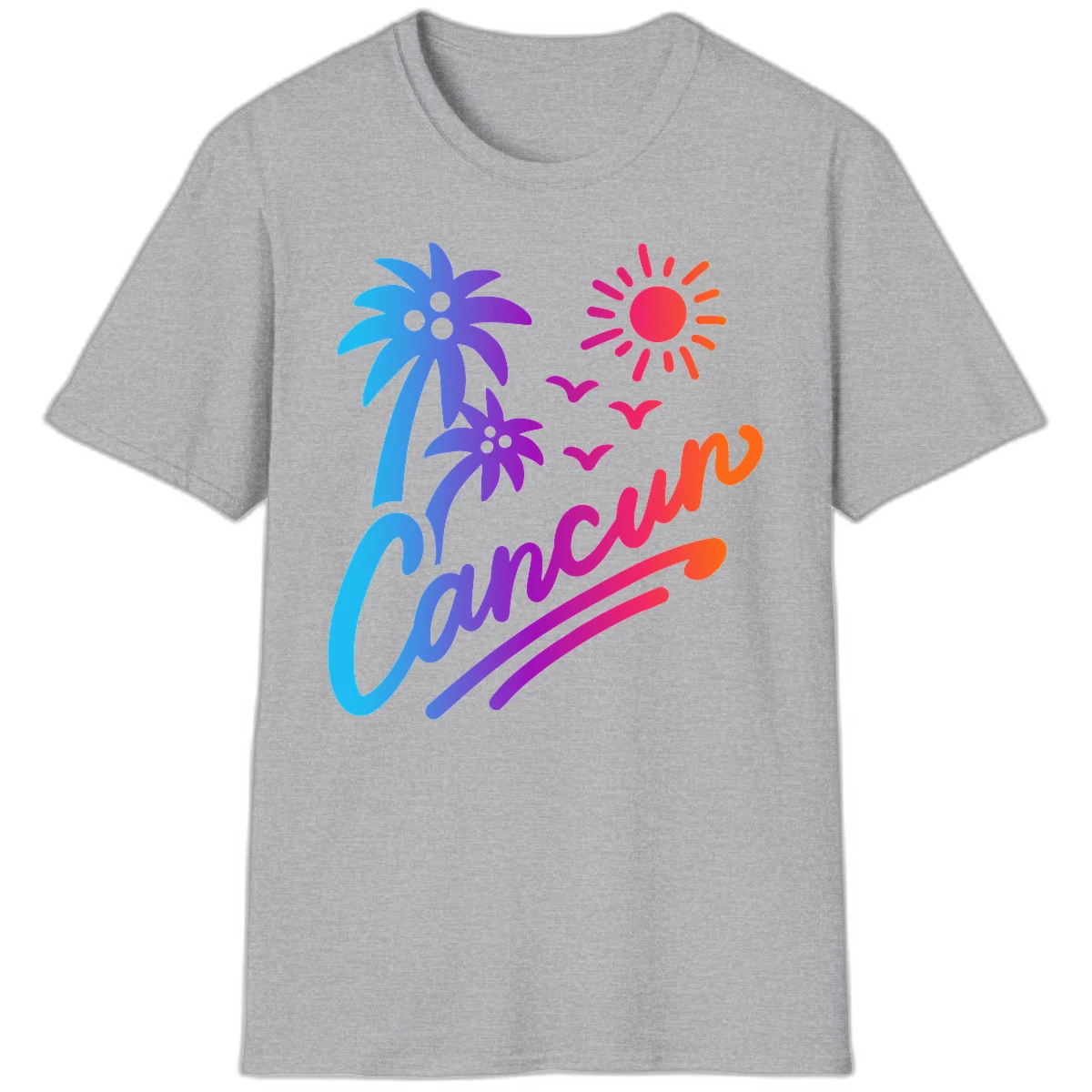 Tropical Paradise Cruise Vibes T-Shirt in Sport Grey