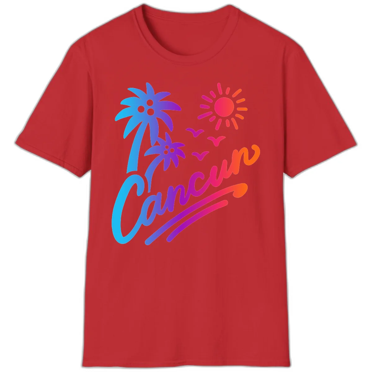 Tropical Paradise Cruise Vibes T-Shirt in Red