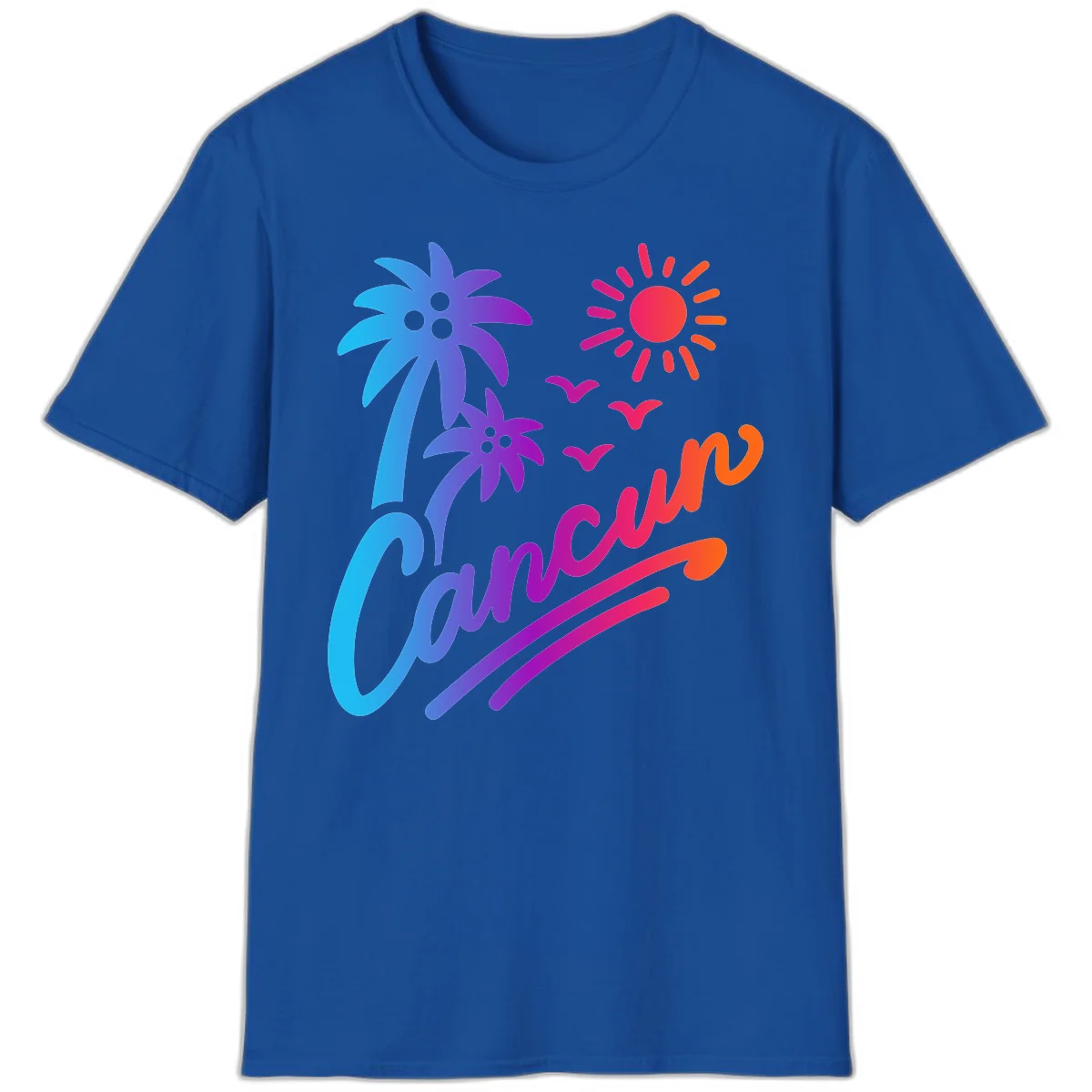 Tropical Paradise Cruise Vibes T-Shirt in Royal