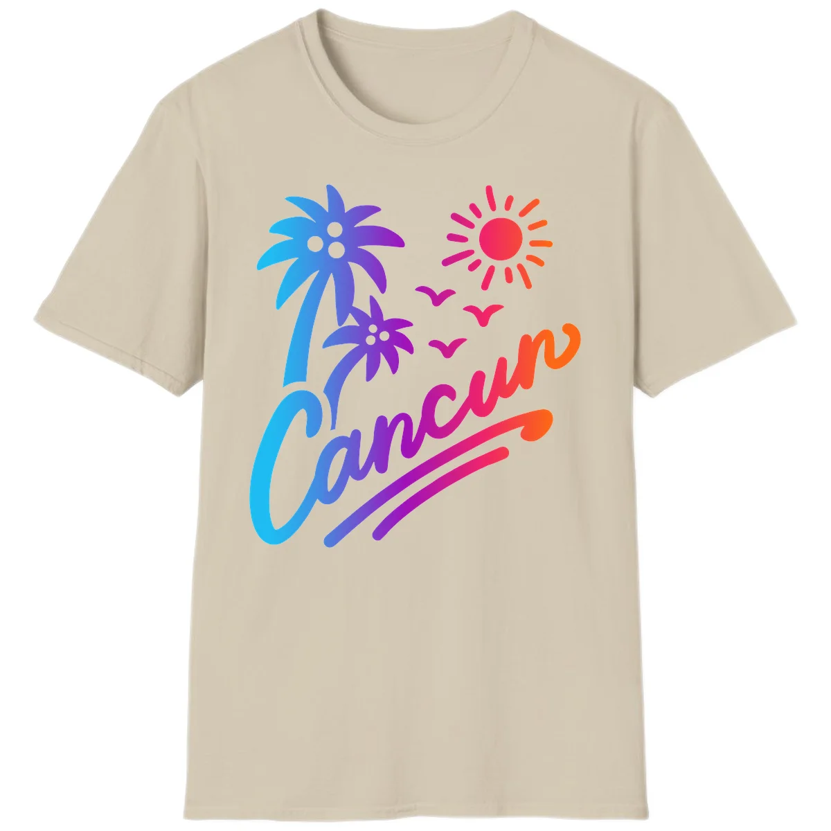 Tropical Paradise Cruise Vibes T-Shirt in Sand