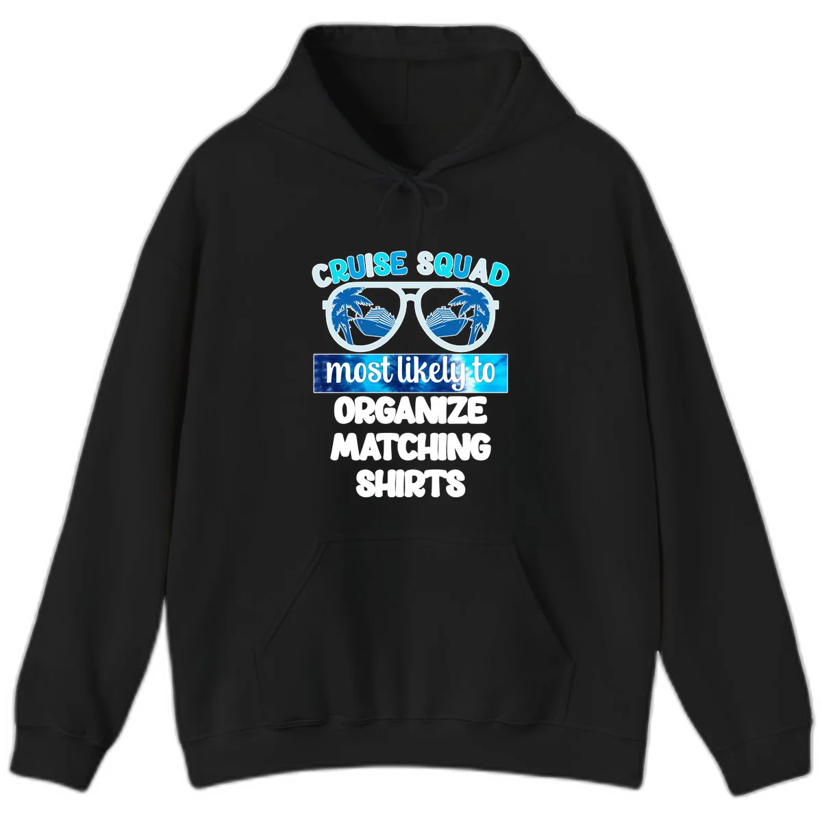 Cruise Squad Sunglasses Hoodie in Black