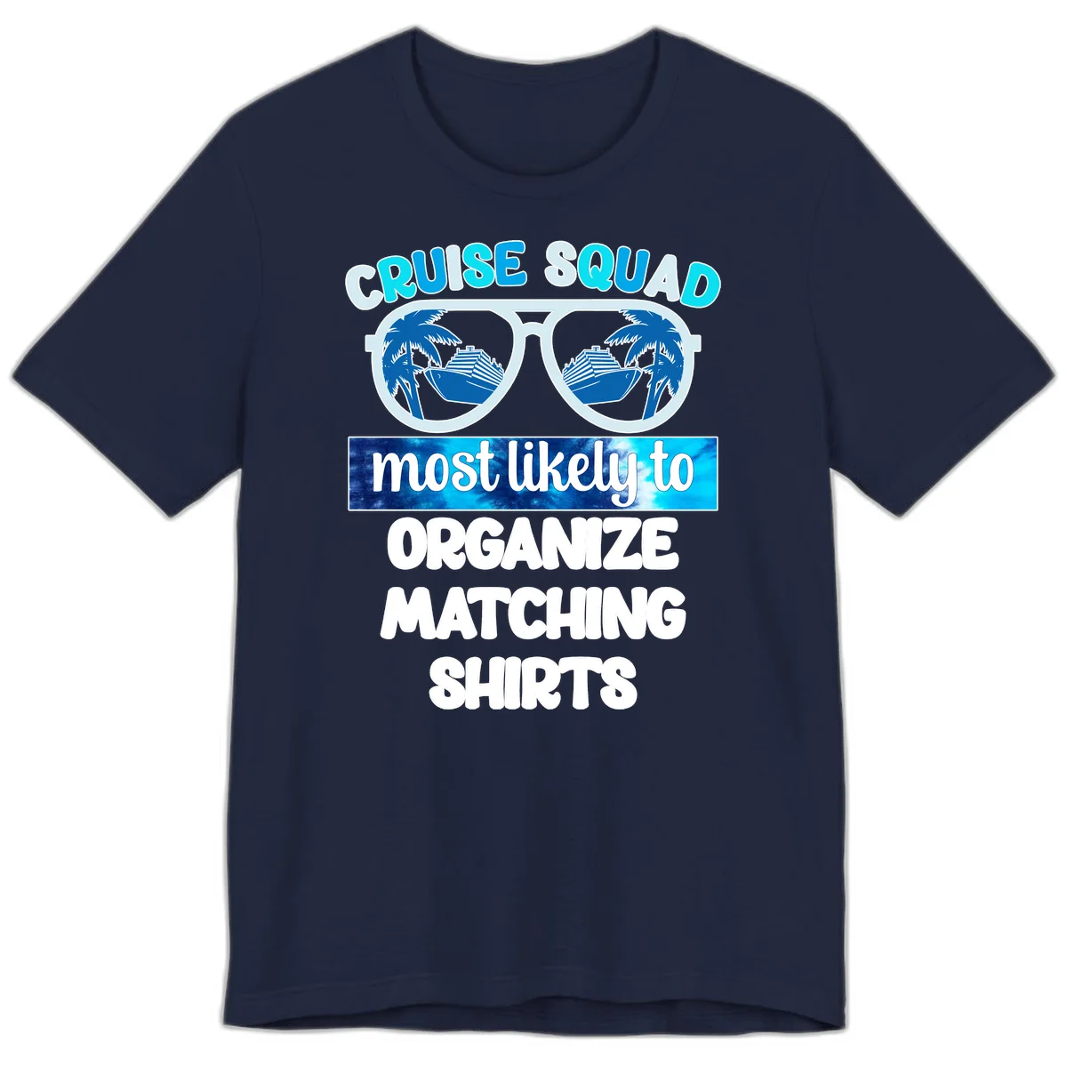Cruise Squad Sunglasses Premium T-Shirt in Navy