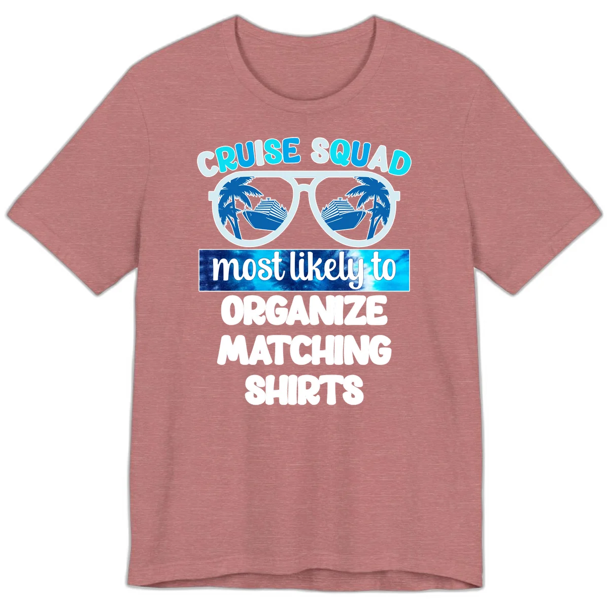 Cruise Squad Sunglasses Premium T-Shirt in Heather Mauve