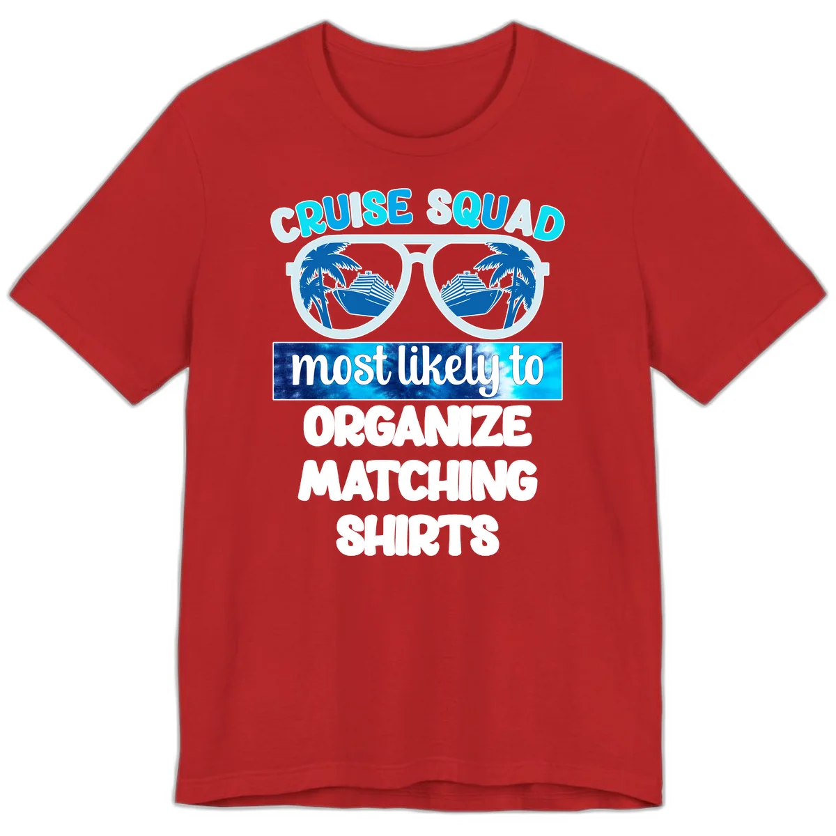 Cruise Squad Sunglasses Premium T-Shirt in Red