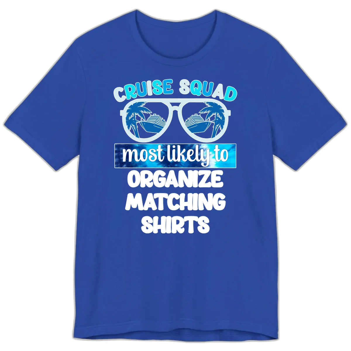 Cruise Squad Sunglasses Premium T-Shirt in True Royal