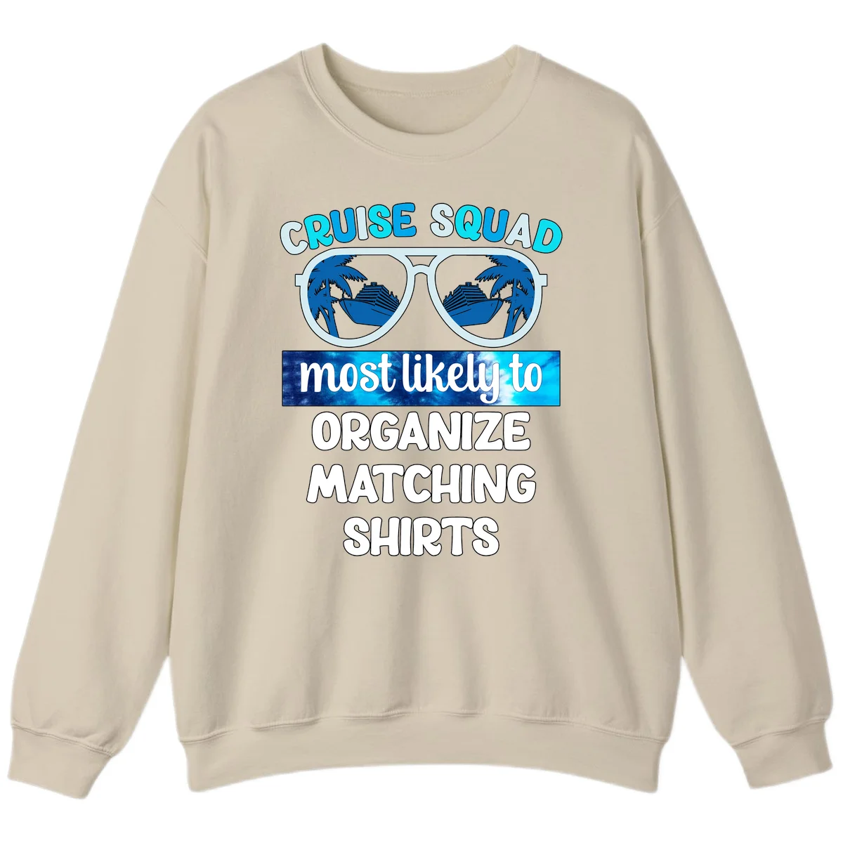 Cruise Squad Sunglasses Sweatshirt in Sand