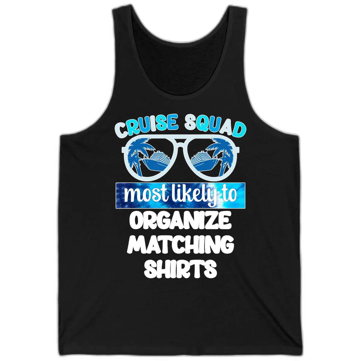 Cruise Squad Sunglasses Tank in Black