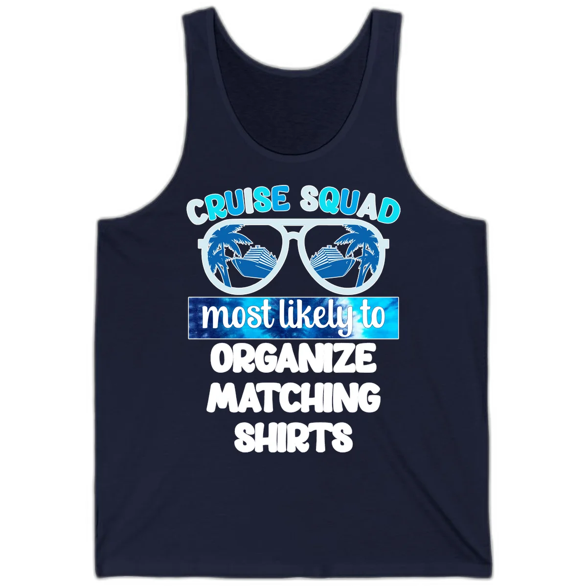 Cruise Squad Sunglasses Tank in Navy