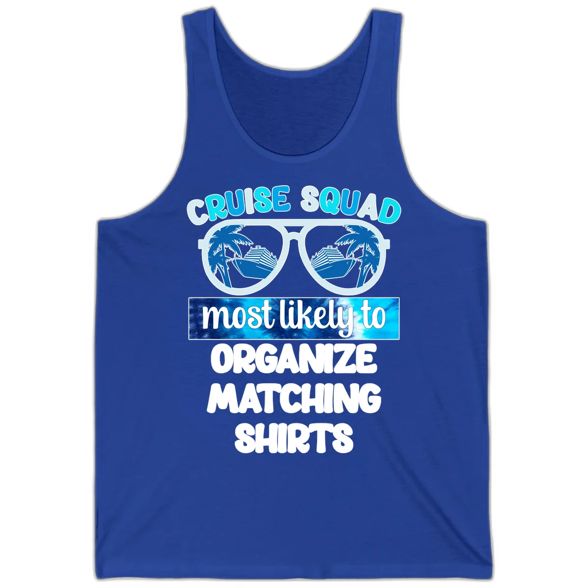 Cruise Squad Sunglasses Tank in True Royal